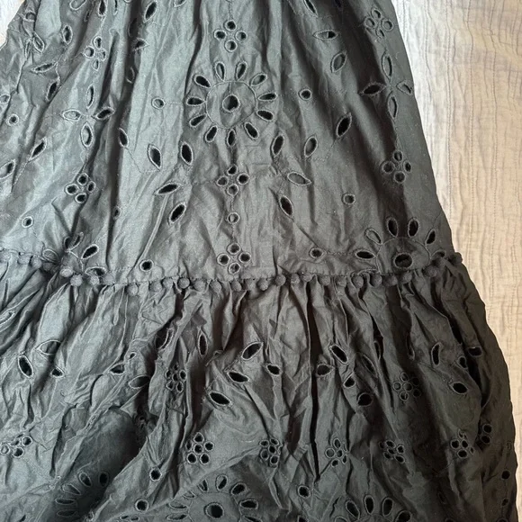 JCrew Midi Black Eyelet Dress 2T - Picture 3 of 8